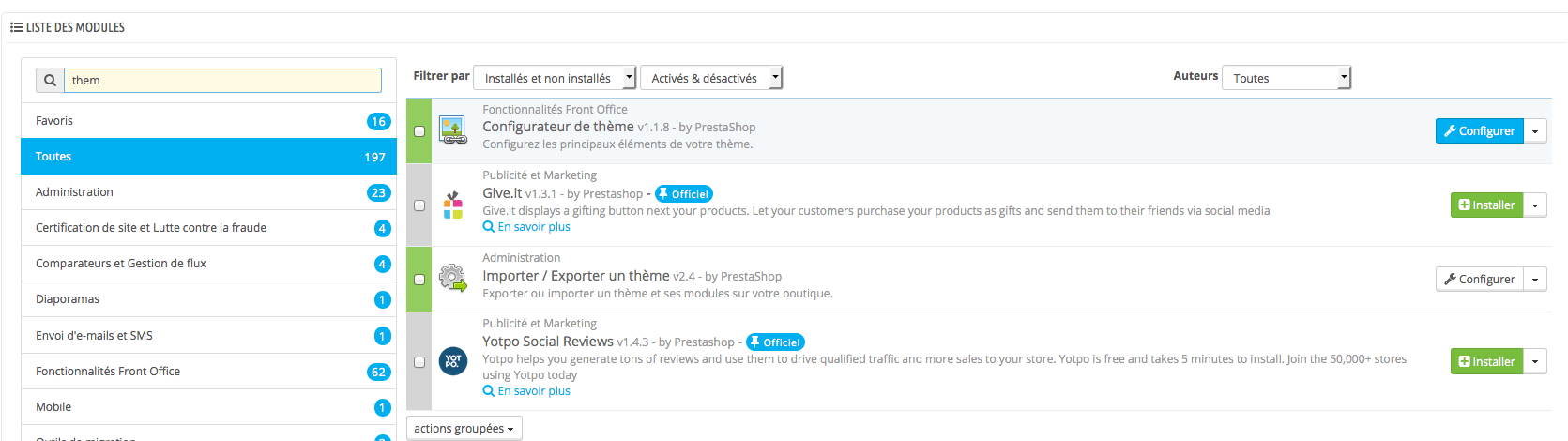 Configurateur de thème