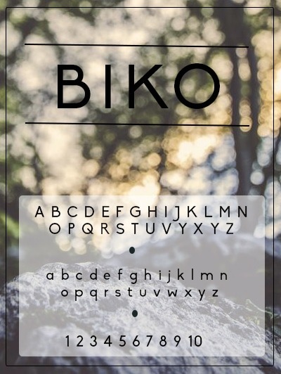 biko - police de caractère