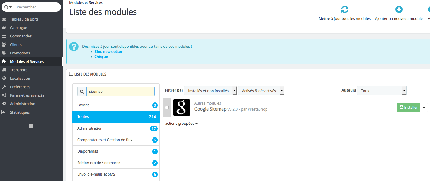 Optimisez le sitemap de votre boutique