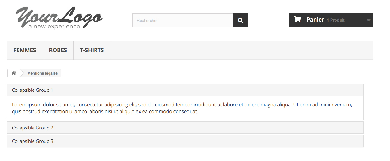 Ajouter un accordéon dans une page cms | Astuce Prestashop