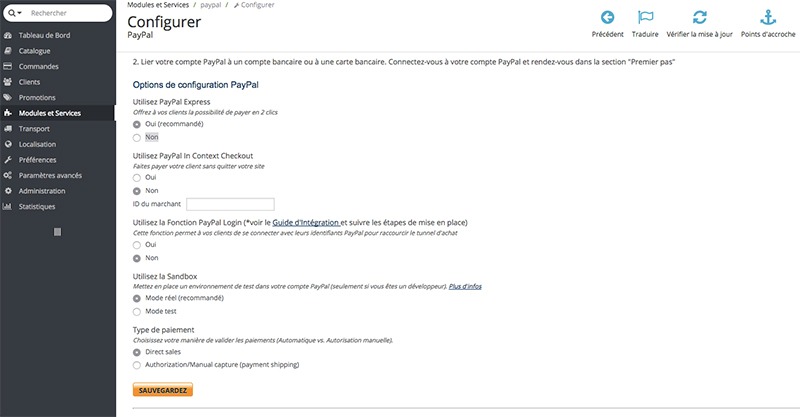 Comment relier Paypal à Prestashop