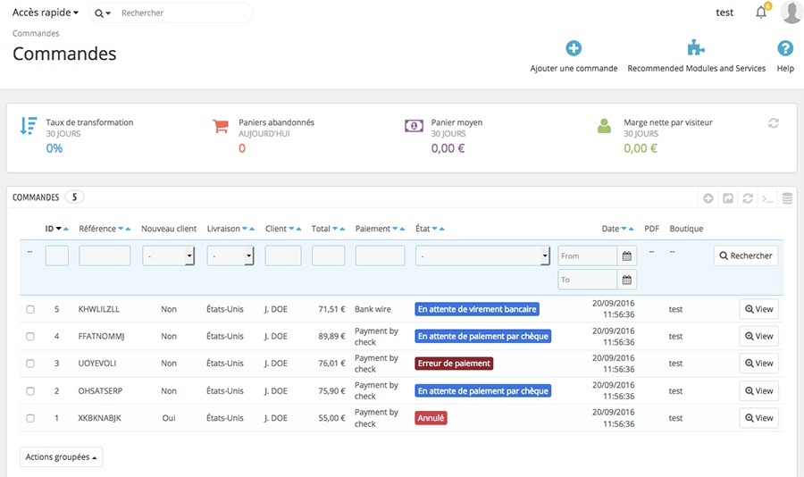 Les nouveautés du Back Office Prestashop 1.7