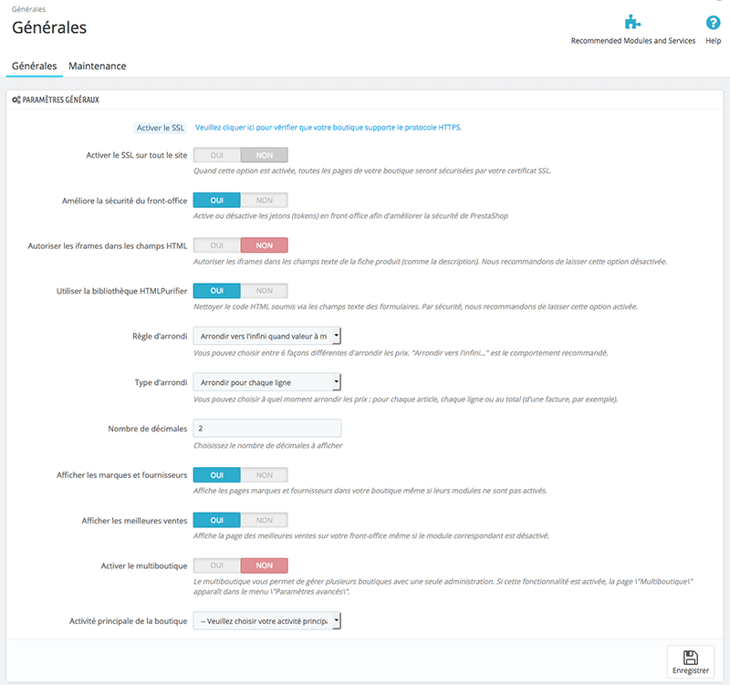 Le nouveau menu du back-office de Prestashop 1.7 – Partie 3