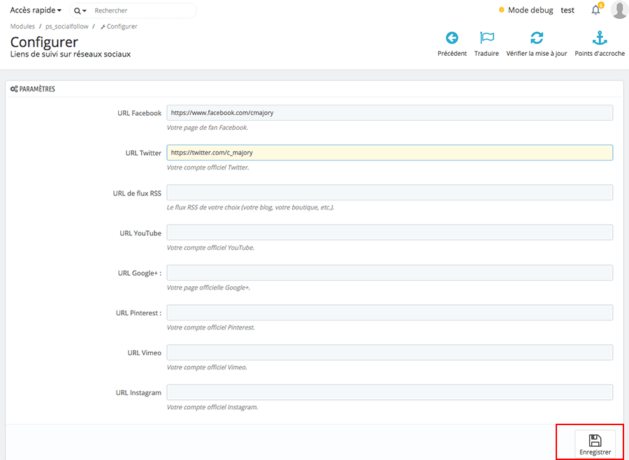 Ajouter les réseaux sociaux sur votre boutique | Prestashop 1.7
